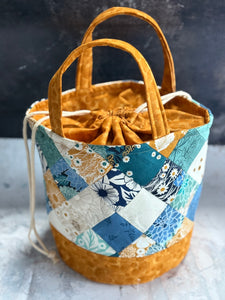 Patchwork Bucket Bag - Large - Field of Flowers